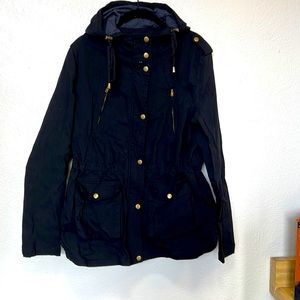 Hooded fall/spring jacket. Worn once. xxl. Fits like size 16. Eden Society